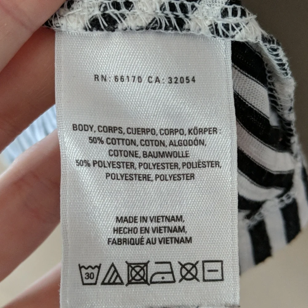 ANTHROPOLOGIE POSTMARK ASYMMETRICAL HEM STRIPED LO